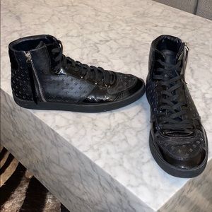 Louis Vuitton women’s black high top sneakers